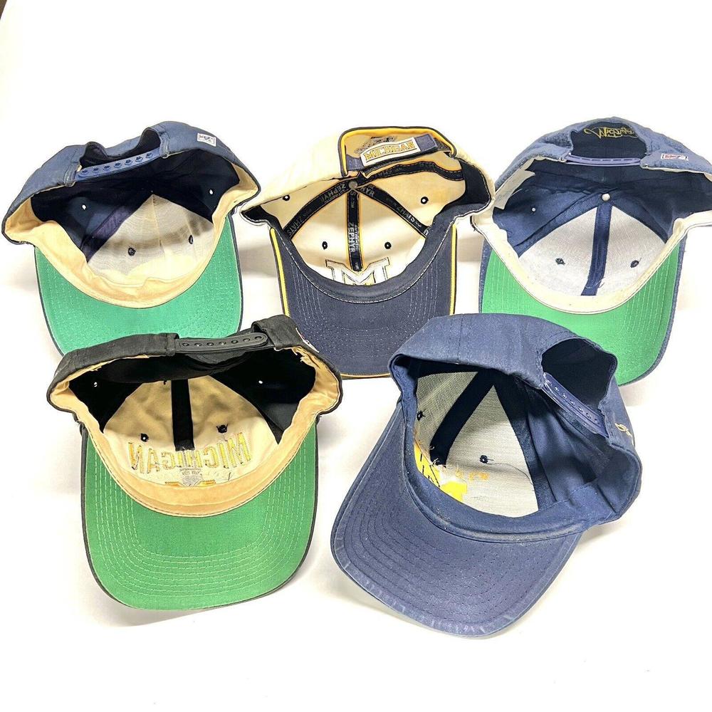 Lot Of 5 VTG Hats Michigan Wolverines Rare The Game Designer Award Signature - Picture 3 of 12
